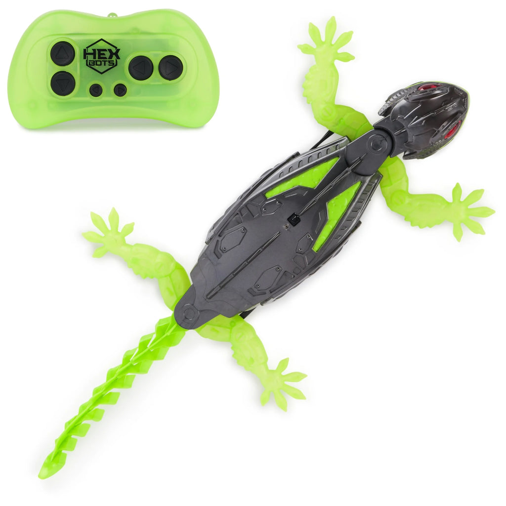 🦎 HEX BOTS WallCrawler Gecko – Remote Control Wall-Climbing Robot Toy for Kids