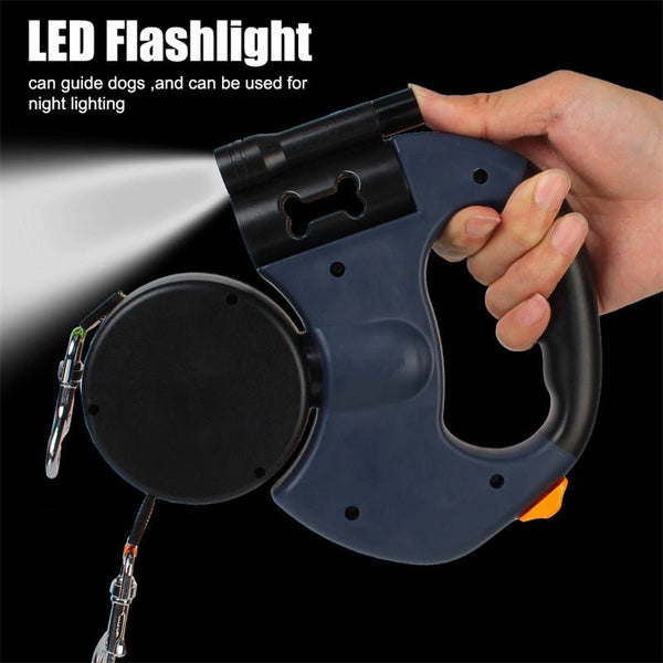 GlowSafe Dual Retractable Dog Leash