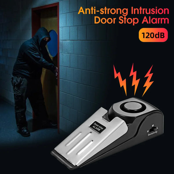 🔔Wireless 120dB Door Stop Alarm – Portable Anti-Theft Security Blocker | Adjustable Sensitivity | Home & Travel Protection