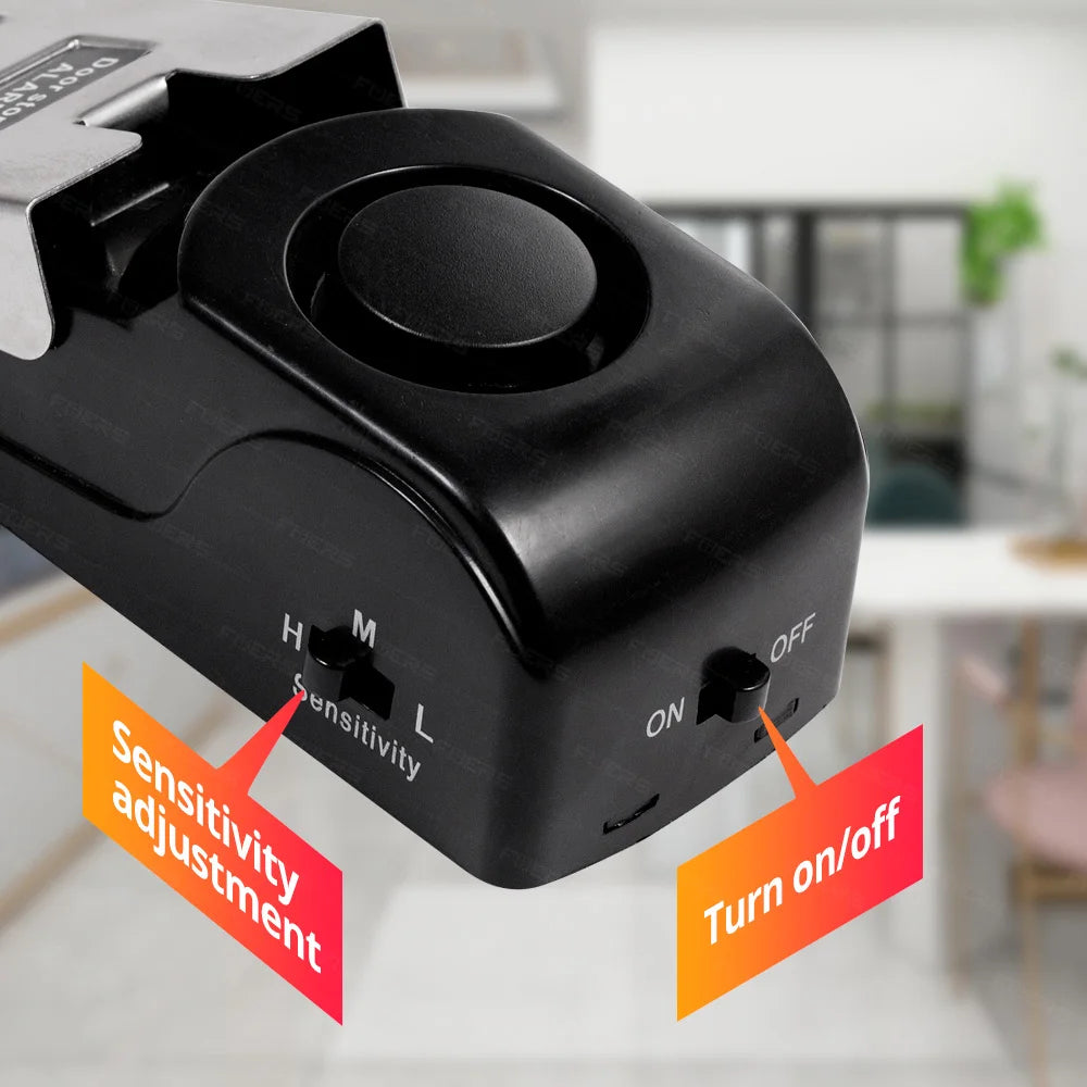 🔔Wireless 120dB Door Stop Alarm – Portable Anti-Theft Security Blocker | Adjustable Sensitivity | Home & Travel Protection