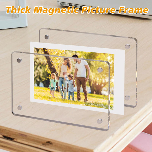 Household Acrylic Fridge Sticker Magnetic Photoframe