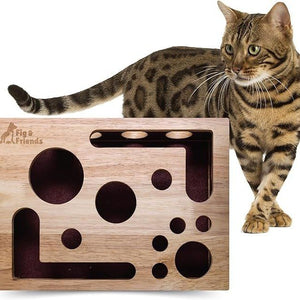 Wooden Maze Cat Toy Square Puzzle - CJYD257709601AZatPet EssentialsatJ&M E - HyperMart