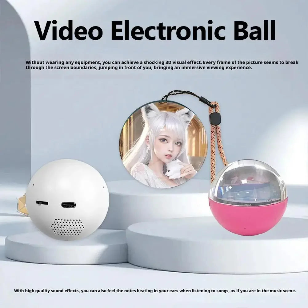  ✨3D Memory Crystal Ball – DIY Video Art Glass Sphere Lamp | 2.7” Pixel Display • 4GB Storage • MP4/JPG Player | Unique Gift for Loved Ones✨
