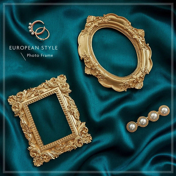 Golden Retro Photo Frame Props